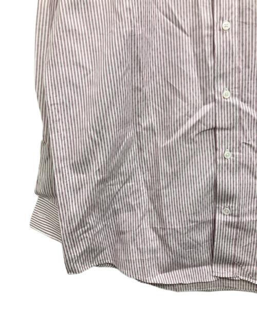 HERMES（エルメス）HERMES (エルメス) Hロゴストライプドレスシャツ レッド サイズ:Sの古着・服飾アイテム