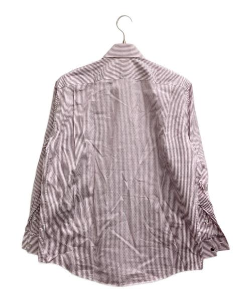 HERMES（エルメス）HERMES (エルメス) Hロゴストライプドレスシャツ レッド サイズ:Sの古着・服飾アイテム