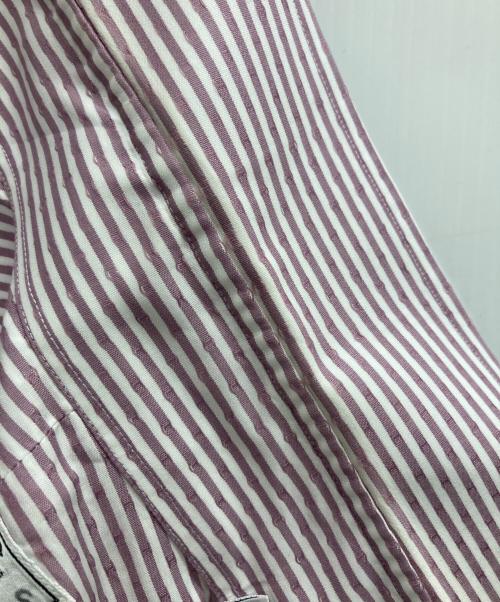 HERMES（エルメス）HERMES (エルメス) Hロゴストライプドレスシャツ レッド サイズ:Sの古着・服飾アイテム