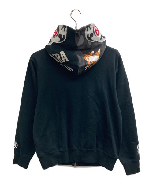 BAPE BY A BATHING APE（ベイプバイアベイシングエイプ）BAPE BY A BATHING APE (ベイプバイアベイシングエイプ) Tiger full zip hoodie/タイガージップパーカー ブラック サイズ:Mの古着・服飾アイテム