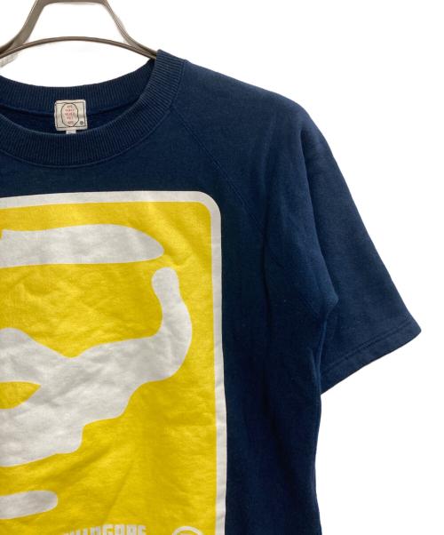 A BATHING APE（ア ベイシング エイプ）A BATHING APE (ア ベイシング エイプ) ハーフスリーブスウェット ネイビー サイズ:Mの古着・服飾アイテム
