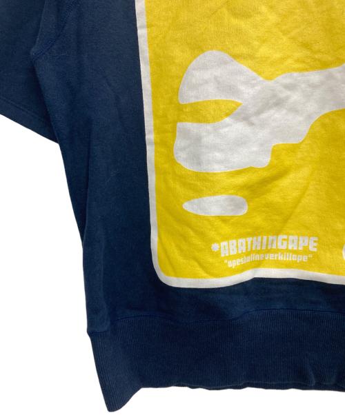 A BATHING APE（ア ベイシング エイプ）A BATHING APE (ア ベイシング エイプ) ハーフスリーブスウェット ネイビー サイズ:Mの古着・服飾アイテム
