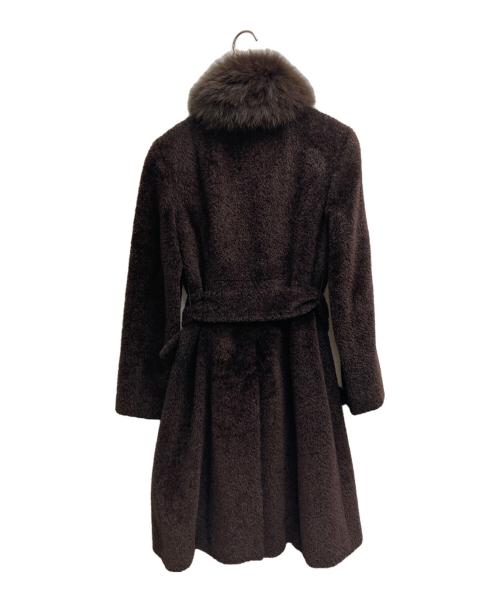 MaxMara（マックスマーラ）MaxMara (マックスマーラ) アルパカ混ロングコート ブラウン サイズ:40の古着・服飾アイテム
