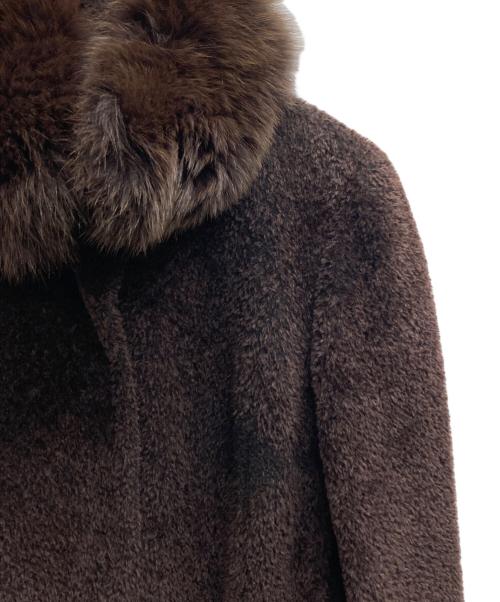 MaxMara（マックスマーラ）MaxMara (マックスマーラ) アルパカ混ロングコート ブラウン サイズ:40の古着・服飾アイテム