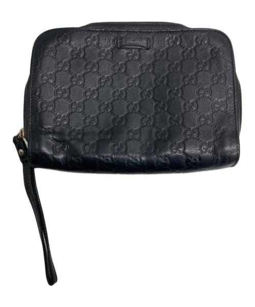 GUCCI（グッチ）GUCCI (グッチ) GGロゴセカンドバッグ ブラックの古着・服飾アイテム
