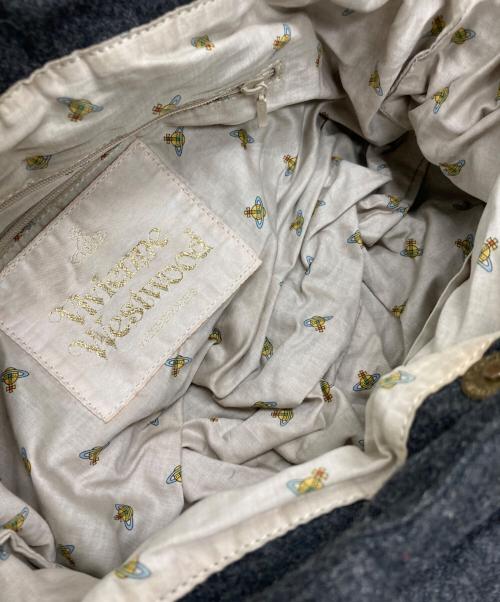 Vivienne Westwood（ヴィヴィアンウエストウッド）Vivienne Westwood (ヴィヴィアンウエストウッド) リボンショルダーバッグ グレーの古着・服飾アイテム