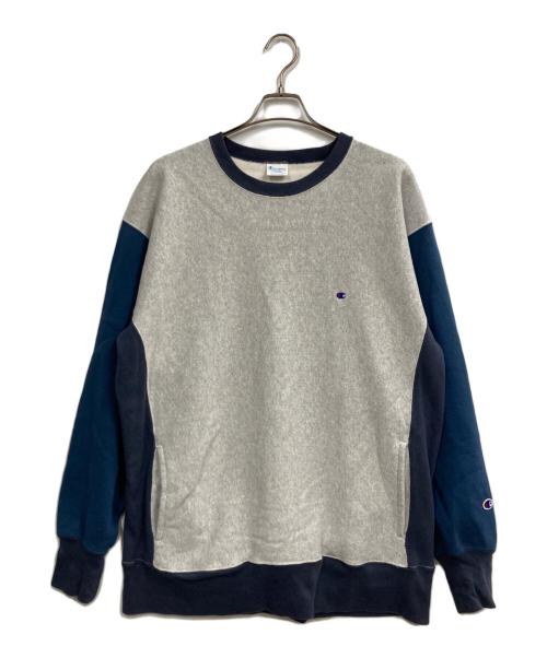 Champion（チャンピオン）Champion (チャンピオン) リバースウィーブ クレイジーパターン ネイビー サイズ:XLの古着・服飾アイテム