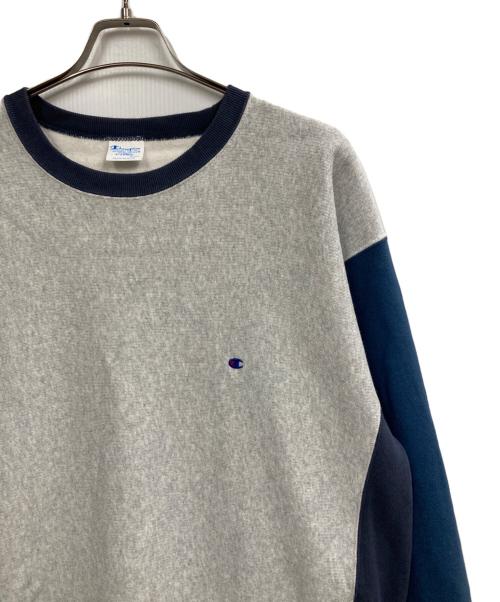 Champion（チャンピオン）Champion (チャンピオン) リバースウィーブ クレイジーパターン ネイビー サイズ:XLの古着・服飾アイテム