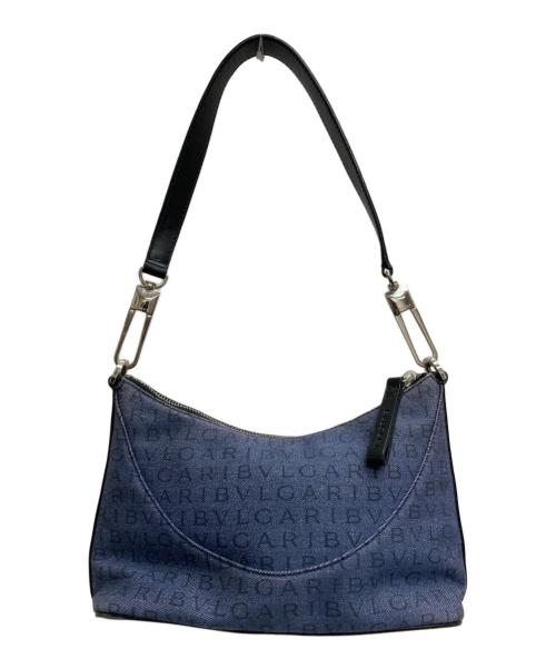 BVLGARI（ブルガリ）BVLGARI (ブルガリ) ロゴマニアハンドバッグ インディゴの古着・服飾アイテム