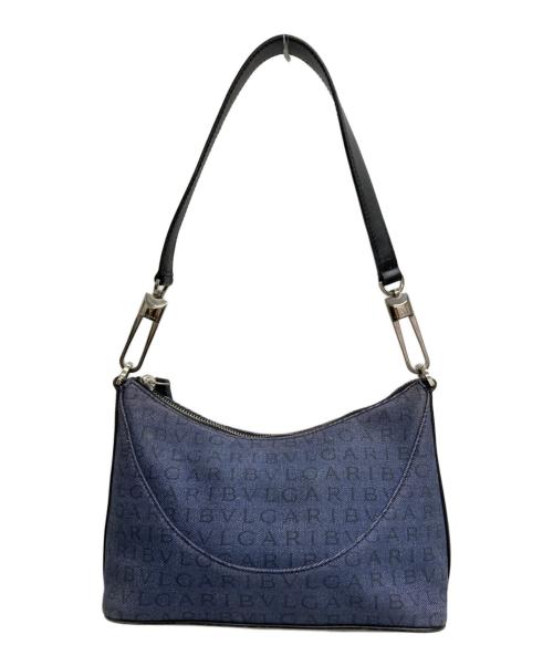 BVLGARI（ブルガリ）BVLGARI (ブルガリ) ロゴマニアハンドバッグ インディゴの古着・服飾アイテム