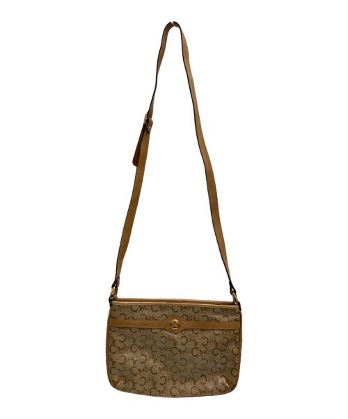 CELINE（セリーヌ）CELINE (セリーヌ) OLD Cマカダムショルダーバッグ ベージュの古着・服飾アイテム