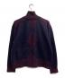 CALL (コール) ZIP-UP KNIT BLOUSON（ジップアップ　ニット　ブルゾン） ネイビー×レッド サイズ:F：15000円