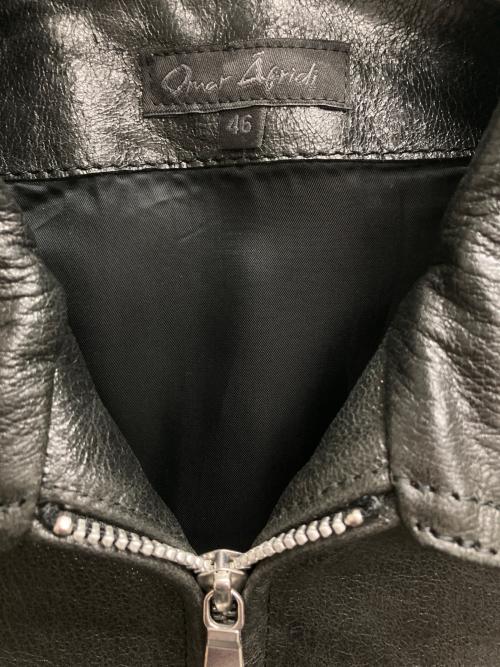 Omar Afridi（オマールアフリディ）Omar Afridi (オマールアフリディ) GOAT LEATHER JACKET（ゴート　レザー　ジャケット） ブラック サイズ:46の古着・服飾アイテム