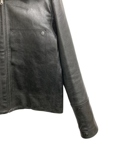 Omar Afridi（オマールアフリディ）Omar Afridi (オマールアフリディ) GOAT LEATHER JACKET（ゴート　レザー　ジャケット） ブラック サイズ:46の古着・服飾アイテム