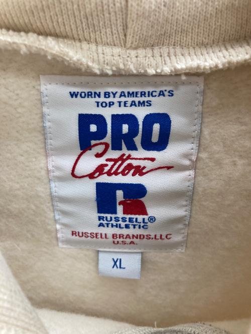RUSSELL ATHLETIC（ラッセルアスレチック）RUSSELL ATHLETIC (ラッセルアスレチック) ProCO 裏起毛 フーディ アイボリー サイズ:XL 未使用品の古着・服飾アイテム