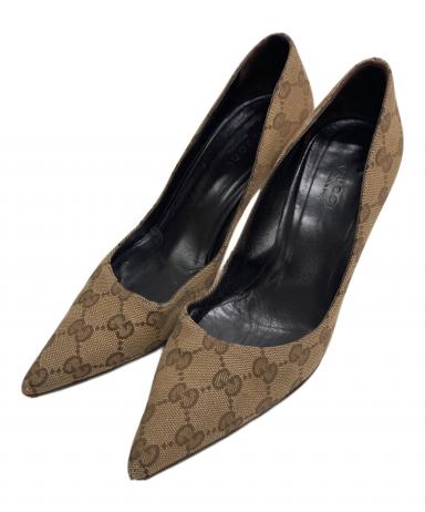 中古・古着通販】GUCCI (グッチ) バンブーヒールパンプス ベージュ