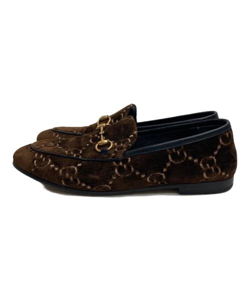 GUCCI（グッチ）GUCCI (グッチ) ビットローファー ブラウン サイズ:361/2の古着・服飾アイテム