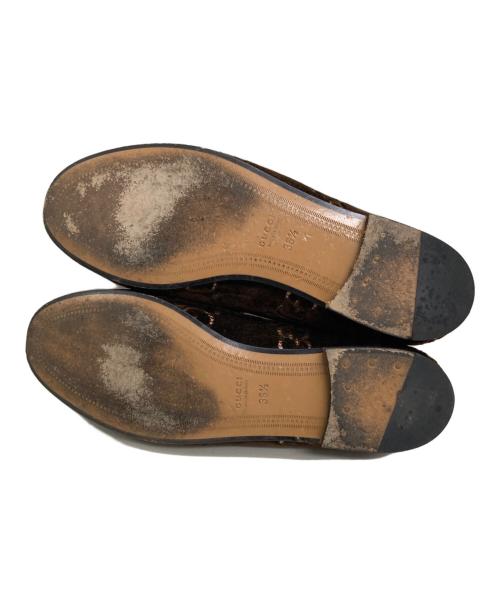 GUCCI（グッチ）GUCCI (グッチ) ビットローファー ブラウン サイズ:361/2の古着・服飾アイテム