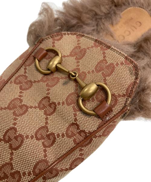 GUCCI（グッチ）GUCCI (グッチ) プリンスタウン GG柄スリッパ ベージュ サイズ:24㎝の古着・服飾アイテム