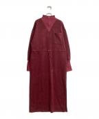 Ameriアメリ）の古着「UND HALF ZIP SWEAT DRESS」｜ボルドー