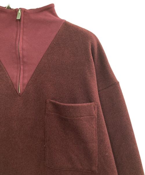 Ameri（アメリ）AMERI (アメリ) UND HALF ZIP SWEAT DRESS ボルドー サイズ:Mの古着・服飾アイテム