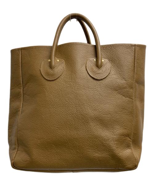 YOUNG & OLSEN The DRYGOODS STORE（ヤングアンドオルセン ザ ドライグッズストア）YOUNG & OLSEN The DRYGOODS STORE (ヤングアンドオルセン ザ ドライグッズストア) EMBOSSED LEATHER D TOTE M ブラウンの古着・服飾アイテム