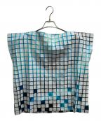 ISSEY MIYAKEイッセイミヤケ）の古着「スクエアブラウス」｜スカイブルー
