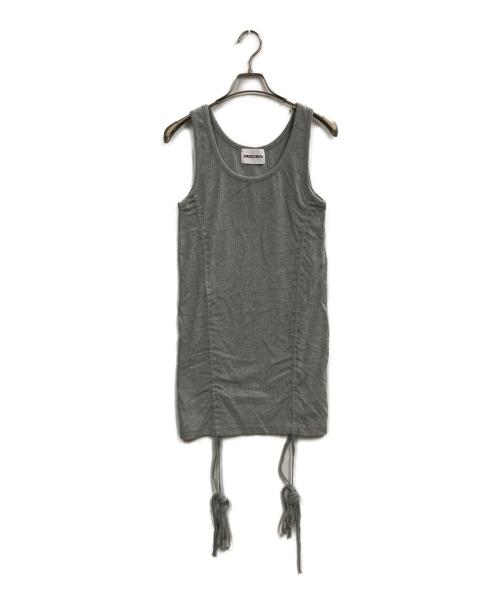 BEEDEN（ビーデン）beeden (ビーデン) ギャザータンクトップ グレー サイズ:Freeの古着・服飾アイテム