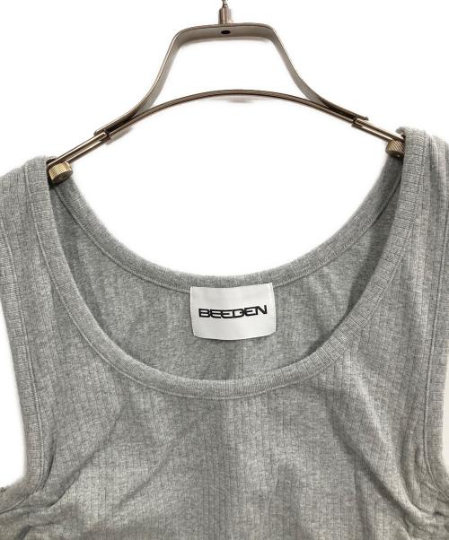 BEEDEN（ビーデン）beeden (ビーデン) ギャザータンクトップ グレー サイズ:Freeの古着・服飾アイテム
