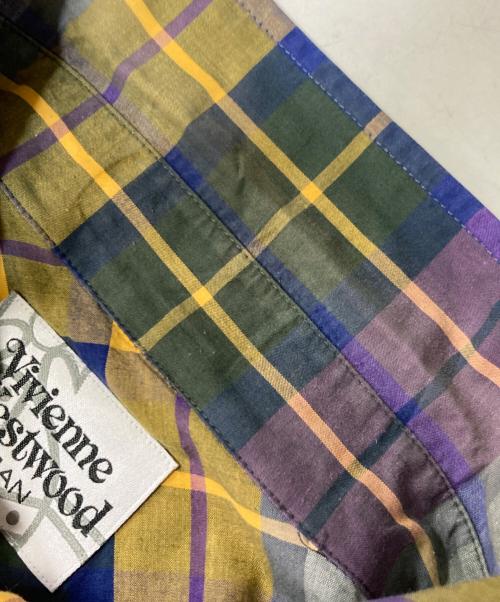 Vivienne Westwood man（ヴィヴィアン ウェストウッド マン）Vivienne Westwood man (ヴィヴィアン ウェストウッド マン) チェックシャツ イエロー サイズ:50の古着・服飾アイテム