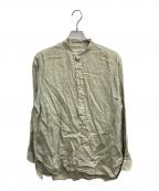 MAATEE&SONSマーティーアンドサンズ）の古着「LINEN PULLOVER シャツ（リネン　プルオーバー　シャツ）」｜黄緑