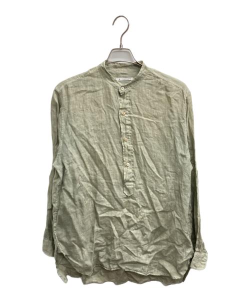 MAATEE&SONS（マーティーアンドサンズ）MAATEE&SONS (マーティーアンドサンズ) LINEN PULLOVER シャツ（リネン　プルオーバー　シャツ） 黄緑 サイズ:2の古着・服飾アイテム