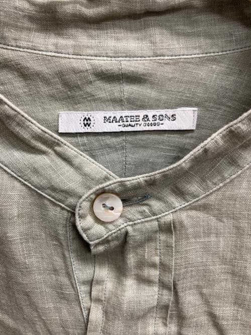 MAATEE&SONS（マーティーアンドサンズ）MAATEE&SONS (マーティーアンドサンズ) LINEN PULLOVER シャツ（リネン　プルオーバー　シャツ） 黄緑 サイズ:2の古着・服飾アイテム