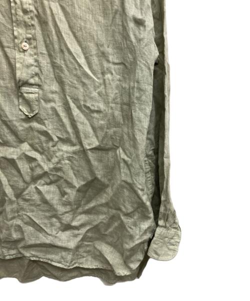 MAATEE&SONS（マーティーアンドサンズ）MAATEE&SONS (マーティーアンドサンズ) LINEN PULLOVER シャツ（リネン　プルオーバー　シャツ） 黄緑 サイズ:2の古着・服飾アイテム