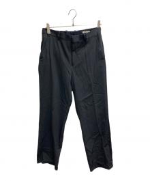 AURALEE（オーラリー）の古着「LIGHT WOOL MAX GABARDINE SLACKS（ライト　マックス　ウール　ギャバジン　スラックス）」｜ブラック