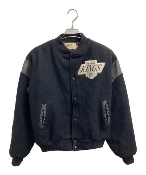 CHALK（チョーク）Chalk (チョーク) Los Angeles Kingsスタジャン（ロサンゼルス　キングス） ブラック サイズ:Lの古着・服飾アイテム