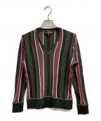 ETROエトロ）の古着「Vネックニット」｜ブラック×カーキ