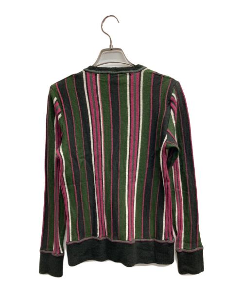 ETRO（エトロ）ETRO (エトロ) Vネックニット ブラック×カーキ サイズ:Lの古着・服飾アイテム