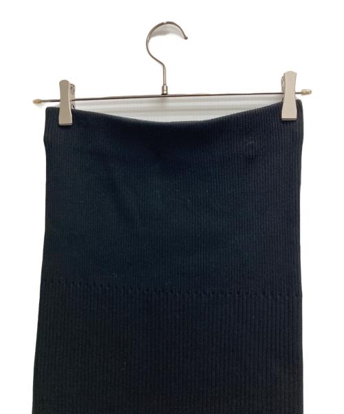 Noble（ノーブル）Noble (ノーブル) リブニットスカート ブラック サイズ:記載なしの古着・服飾アイテム
