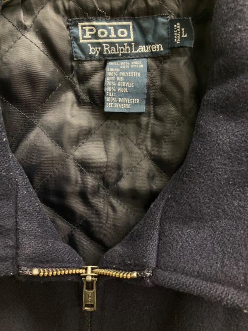 POLO RALPH LAUREN（ポロ・ラルフローレン）POLO RALPH LAUREN (ポロ・ラルフローレン) ウールキルティングドリズラージャケット ネイビー サイズ:Lの古着・服飾アイテム