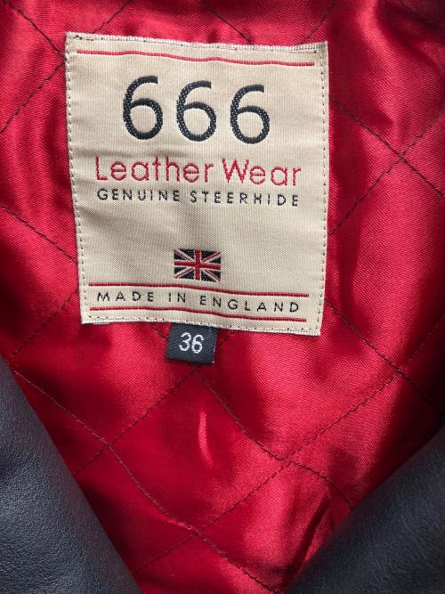 666（666）666 (666) LJM-1 サイドベルト ライダースジャケット ブラック サイズ:36の古着・服飾アイテム