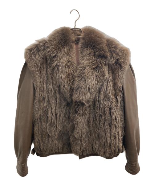 QUESTO（クエスト）QUESTO (クエスト) リアルファージャケット ブラウン サイズ:48の古着・服飾アイテム