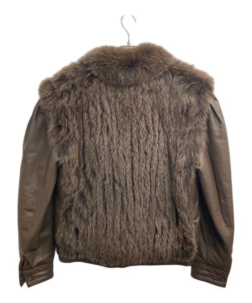 QUESTO（クエスト）QUESTO (クエスト) リアルファージャケット ブラウン サイズ:48の古着・服飾アイテム