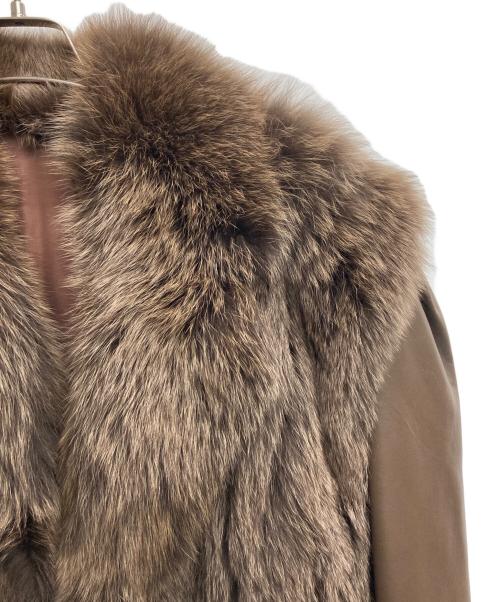 QUESTO（クエスト）QUESTO (クエスト) リアルファージャケット ブラウン サイズ:48の古着・服飾アイテム