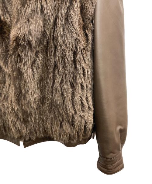 QUESTO（クエスト）QUESTO (クエスト) リアルファージャケット ブラウン サイズ:48の古着・服飾アイテム