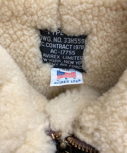 AVIREX（アヴィレックス）AVIREX (アヴィレックス) B-3ムートンジャケット ブラウン サイズ:38の古着・服飾アイテム