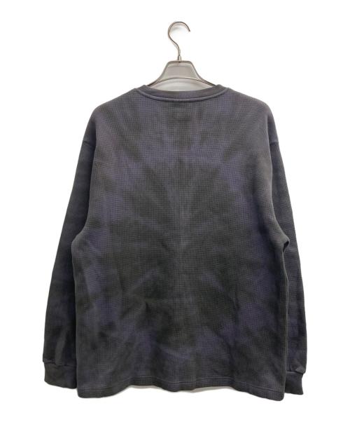 PALACE（パレス）PALACE (パレス) タイダイ ワッフル ロングスリーブ ブラック サイズ:LARGEの古着・服飾アイテム
