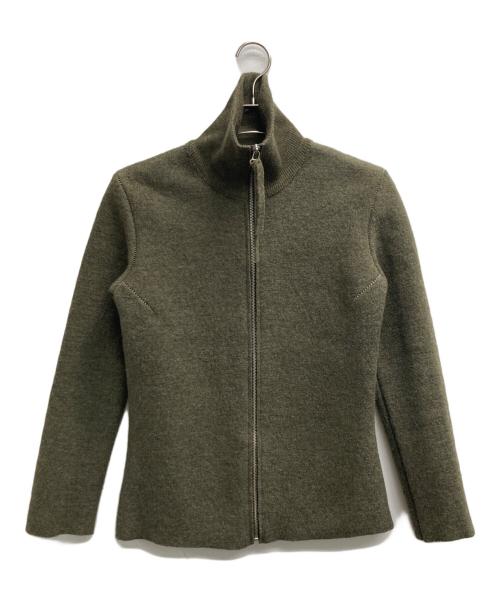 MM6 Maison Margiela（エムエムシックスメゾンマルジェラ）MM6 Maison Margiela (エムエムシックスメゾンマルジェラ) 10 corso como (ディエチ コルソコモ) ニットリブウールジャケット グリーン サイズ:Lの古着・服飾アイテム