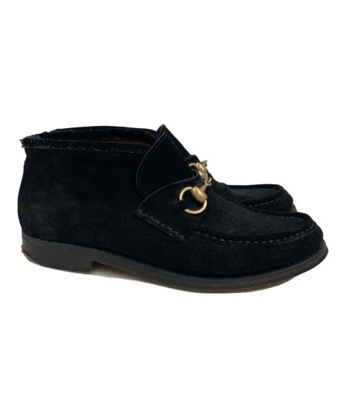 GUCCI（グッチ）GUCCI (グッチ) ホーズビットモカシンシューズ ブラック サイズ:37の古着・服飾アイテム