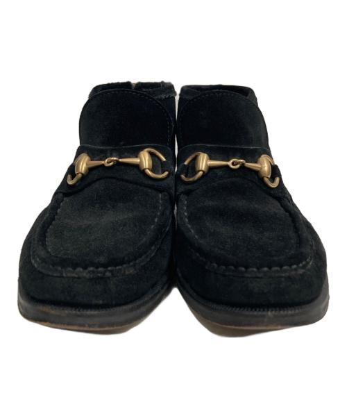 GUCCI（グッチ）GUCCI (グッチ) ホーズビットモカシンシューズ ブラック サイズ:37の古着・服飾アイテム